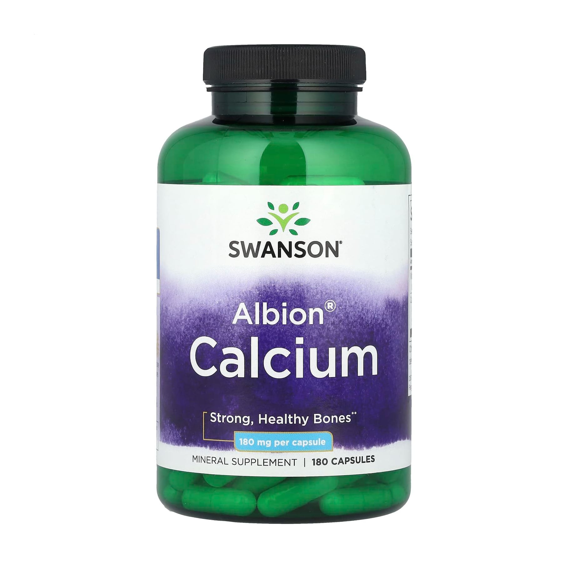 Уцінка! Кальцій Swanson Albion Chelated Calcium 180 мг, 180 капсул
